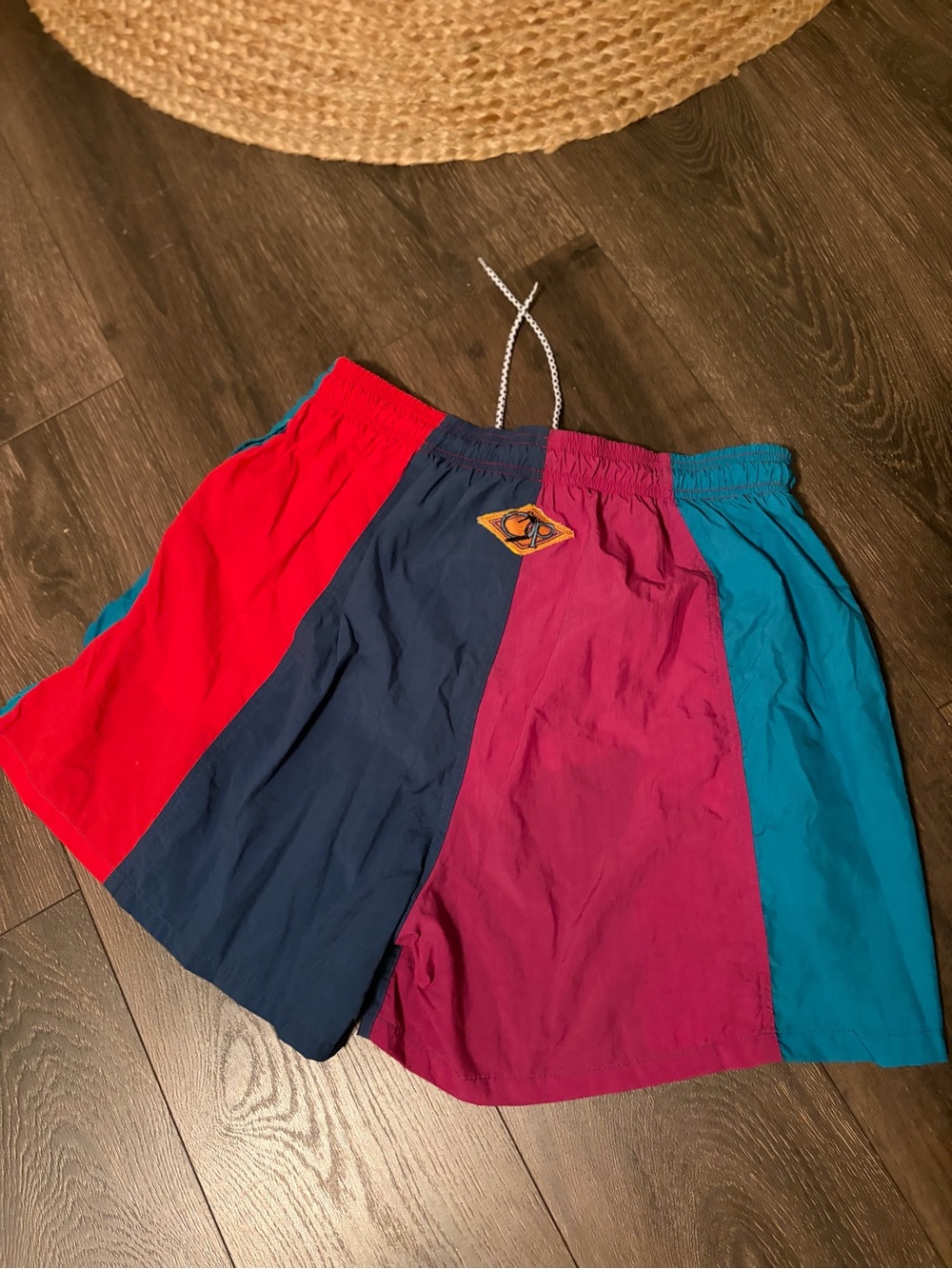 Vintage OP Ocean Pacific Color Block Baggy Trunks Shorts 90s  Size XL